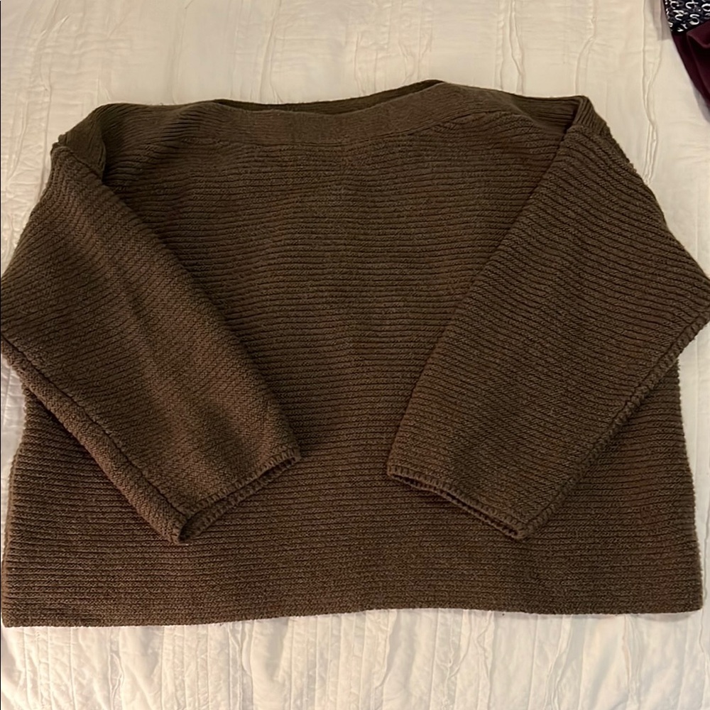 Women’s Lou& Grey Rich Brown Boatneck Sweater